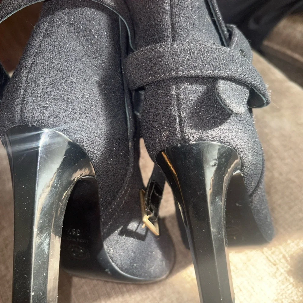 Classic Chanel CC Logo Cap Toe Boots”